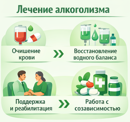 лечение алкоголизма в Сураже этапы